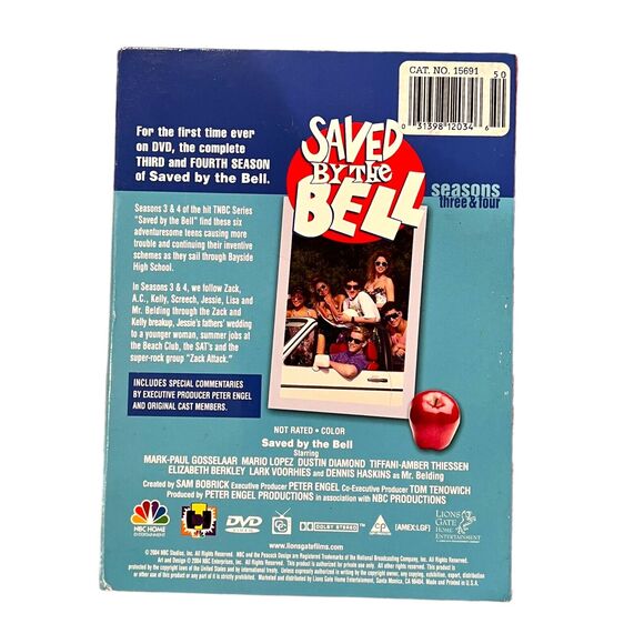 Saved By the Bell Seasons 3 and 4 DVD 2004 4 Disc Set - Picture 2 of 8